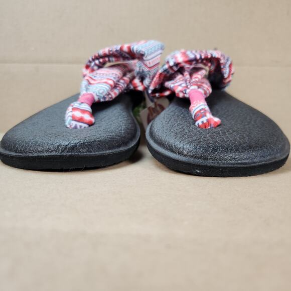 Sanuk Yoga Sling 2 Prints Sandals Women’s SZ 8 Multi-Color Geometric Comfort NEW - Picture 7 of 12